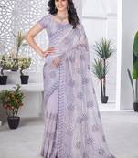 Designer tissue net with sequence work saree with unstitched blouse