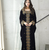  Black Velvet Stitched Kaftan with Heavy Golden Embroidery     Party & Festive Wear