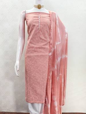 dusty rose cotton printed salwar suit dress material for women 5