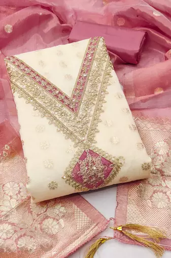 women rani pink salwar suit dress material