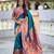 Soft litchi silk paithani jacquard saree (harmony-paithani-2-teal-rama)
