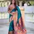 Soft litchi silk paithani jacquard saree (harmony-paithani-2-teal-rama)