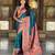 Soft litchi silk paithani jacquard saree (harmony-paithani-2-teal-rama)