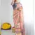 multi color georgette printed mirror work border designer saree