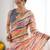 multi color georgette  printed mirror work border designer saree