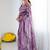 purple georgette  printed mirror work border designer saree