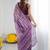 purple georgette  printed mirror work border designer saree