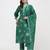 green mul chanderi thread work sequins work straight kurta trouser dupatta set