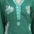 green mul chanderi thread work sequins work straight kurta trouser dupatta set
