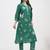 green mul chanderi thread work sequins work straight kurta trouser dupatta set