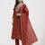 rust mul chanderi thread work sequins work a-line kurta trouser dupatta set
