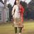 cream cotton pakistani straight kurta trouser dupatta set