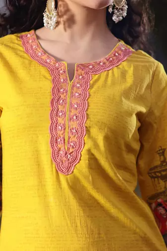 cotton lime green pakistani straight kurta trouser dupatta set