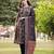 black floral print lilen a line have a lining kurta trouser dupatta set