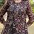 black floral print lilen a line have a lining kurta trouser dupatta set