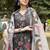 military green floral print lilen a line have a lining kurta trouser dupatta set