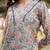 grey floral print lilen a line have a lining kurta trouser dupatta set