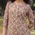 beige floral print lilen a line have a lining kurta trouser dupatta set