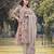 beige lilen a-line sequins work have a lining kurta trouser dupatta set