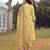 yellow resham embroidery a-line chanderi silk kurta trouser dupatta set