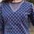 blue cotton lace work straight kurta palazzo set