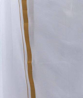 Mens Dhoti With Gold Border 2