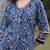 blue cotton lace work square neck straight kurta palazzo set