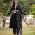 black pure cotton a-line kurta pants dupatta set