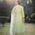 pista green resham embroidery a-line chanderi silk kurta trouser dupatta set