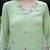pista green resham embroidery a-line chanderi silk kurta trouser dupatta set