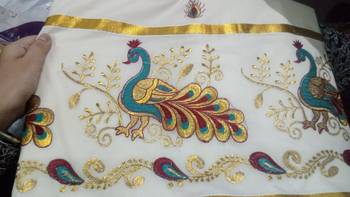 Rsv Fabrics Kerala Kasavu Cotton Saree With Running Blouse 2