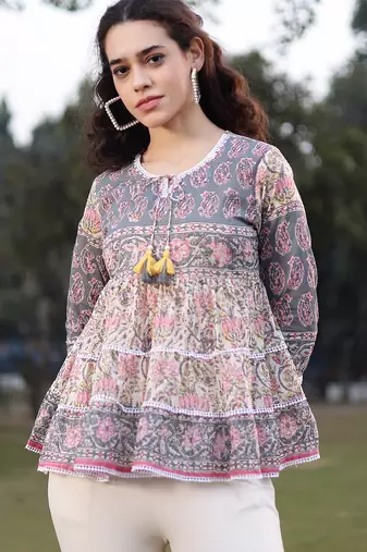  cotton white flare top