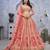 peach embroidered art_silk lehenga choli With Dupatta