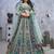 sea green embroidered art_silk lehenga choli With Dupatta