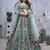 sea green embroidered art_silk lehenga choli With Dupatta