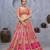 peach embroidered art_silk lehenga choli With Dupatta