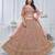 onion pink embroidered net lehenga choli With Dupatta