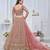 onion pink embroidered net lehenga choli With Dupatta