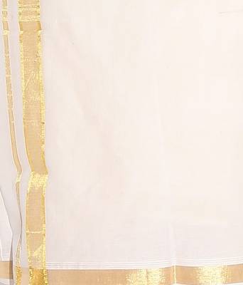 Mens Dhoti With Gold Boarder 2