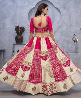 ivory embroidered art_silk lehenga choli With Dupatta 2