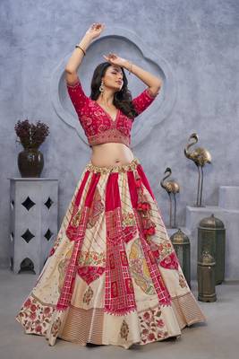 ivory embroidered art_silk lehenga choli With Dupatta 4
