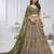 green embroidered net lehenga choli With Dupatta