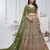 green embroidered net lehenga choli With Dupatta