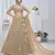 golden embroidered net lehenga choli With Dupatta