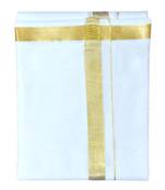 Mens Dhoti With Gold Boarder