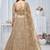 golden embroidered net lehenga choli With Dupatta