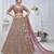 onion pink embroidered net lehenga choli With Dupatta