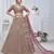onion pink embroidered net lehenga choli With Dupatta