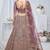 onion pink embroidered net lehenga choli With Dupatta