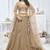 golden embroidered net lehenga choli With Dupatta